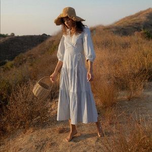 Christy Dawn The Noah Dress In Washed Ocean Stripe NWT